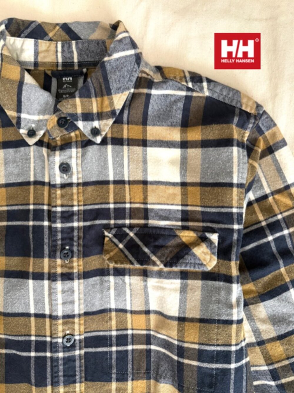 Helly Hansen men’s shirt small Lokka flannel plaid button-down